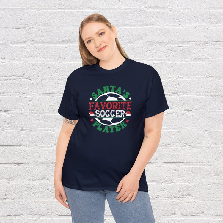 Santa Favorite Soccer Player Cotton Tee