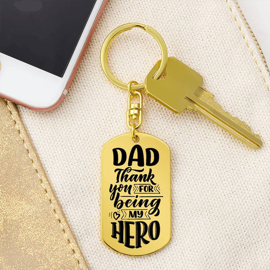 Dad, My Superhero Keychain