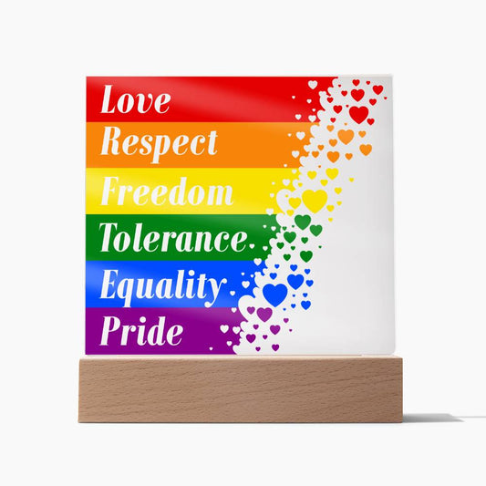 Prideful Acrylic Square Plaque