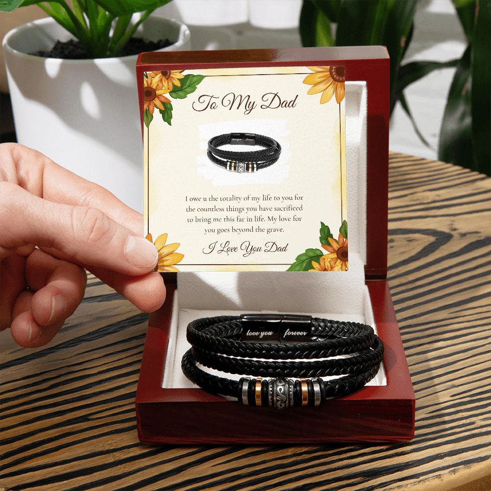 Embraced Fatherhood: Personalized and Unique Bracelet for Dad